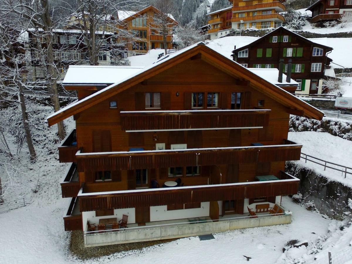 Ferienwohnung Roossi-Huus 3 Wengen Exterior foto