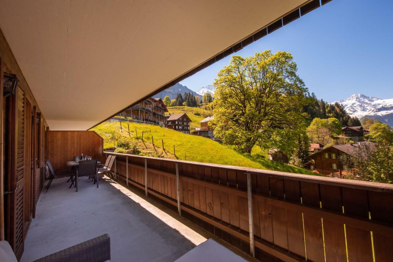 Ferienwohnung Roossi-Huus 3 Wengen Exterior foto