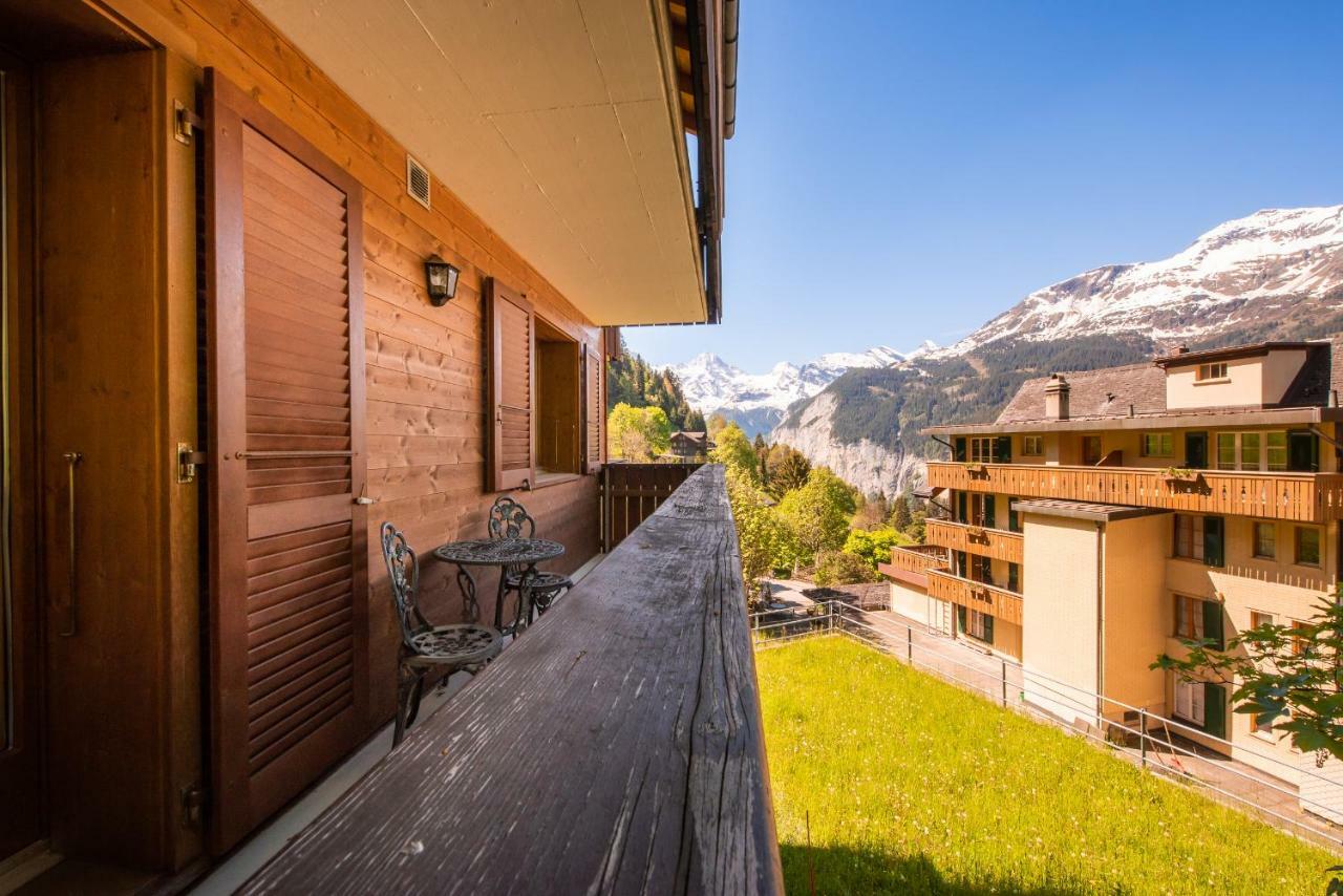 Ferienwohnung Roossi-Huus 3 Wengen Exterior foto