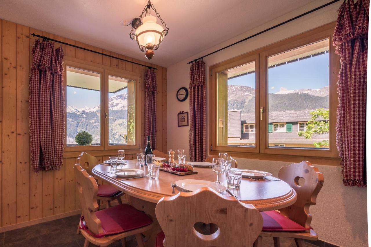 Ferienwohnung Roossi-Huus 3 Wengen Exterior foto