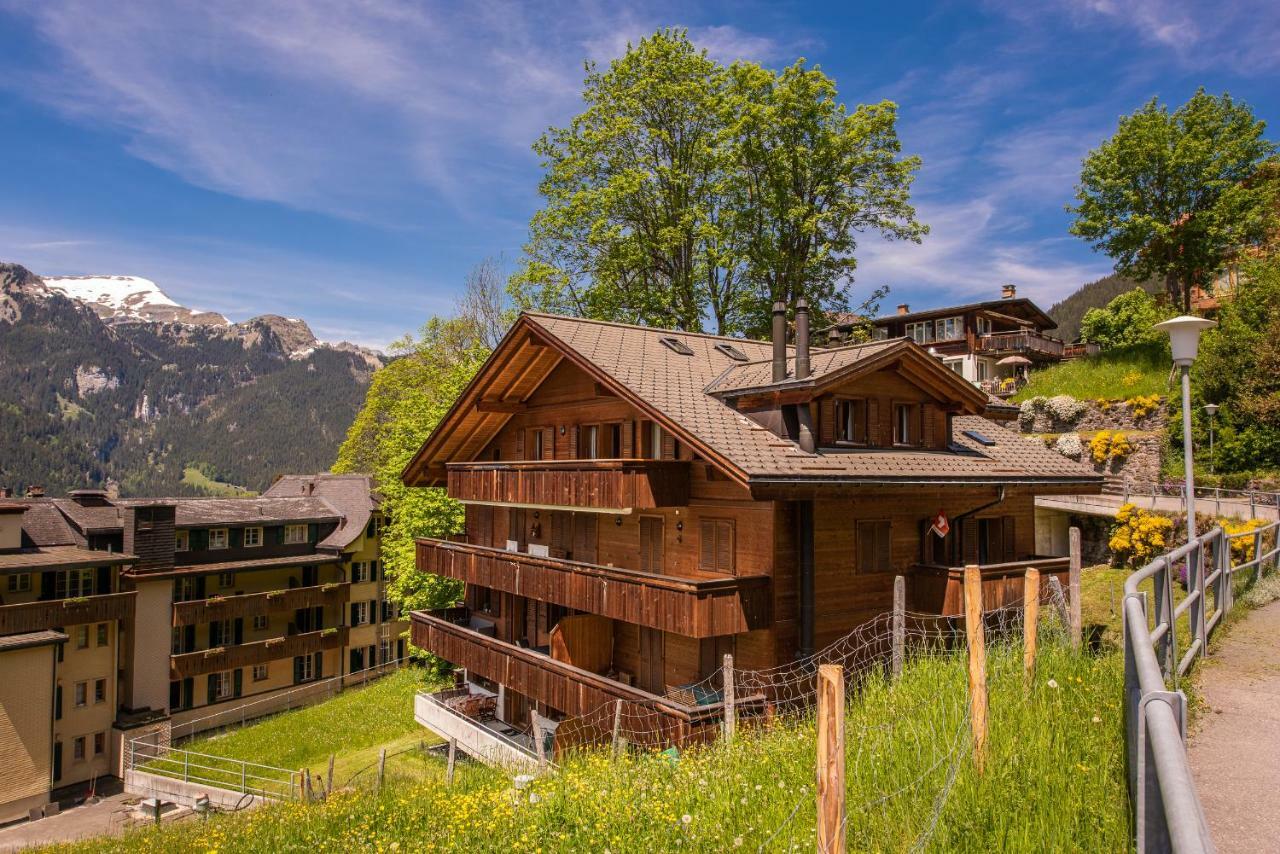 Ferienwohnung Roossi-Huus 3 Wengen Exterior foto