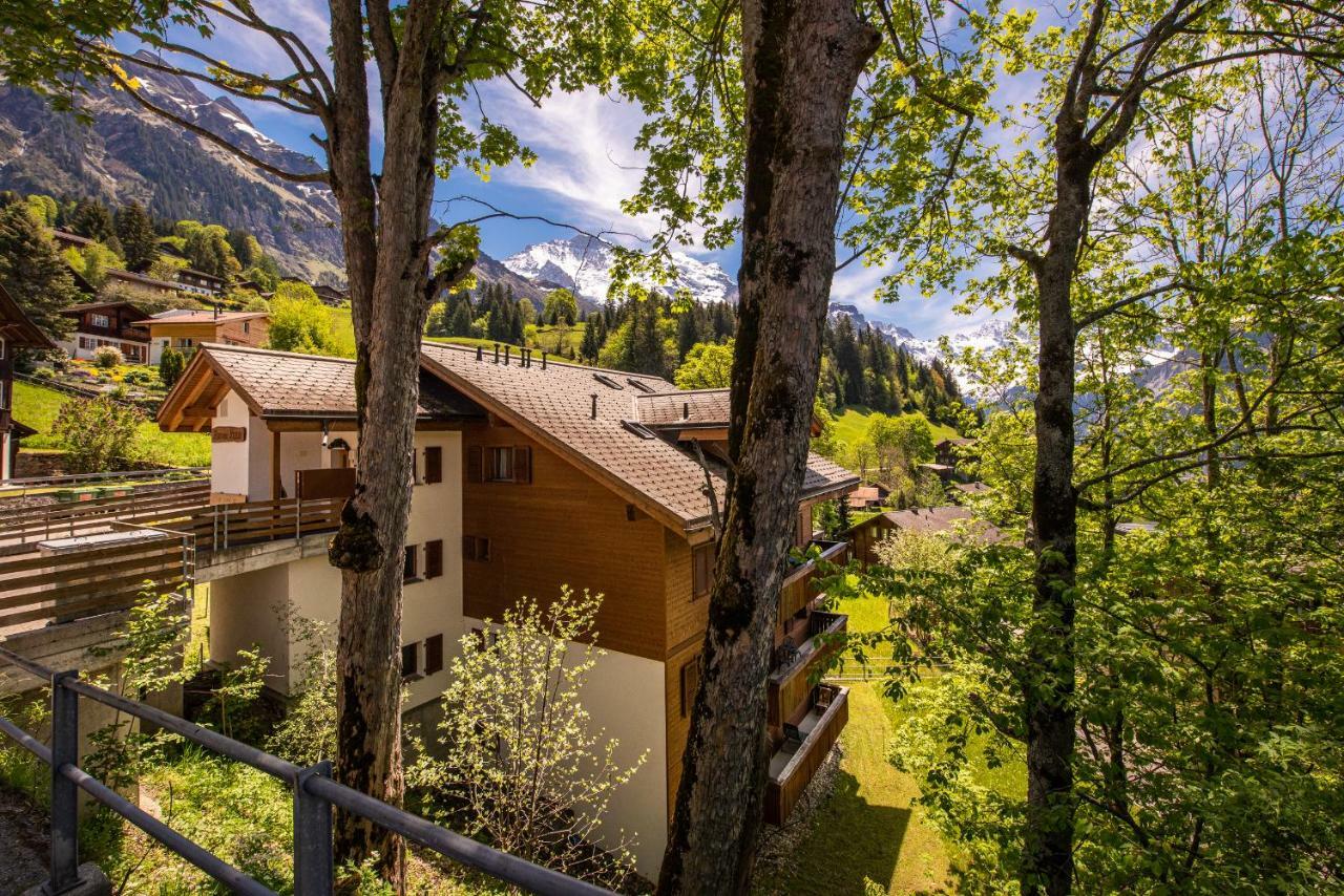 Ferienwohnung Roossi-Huus 3 Wengen Exterior foto