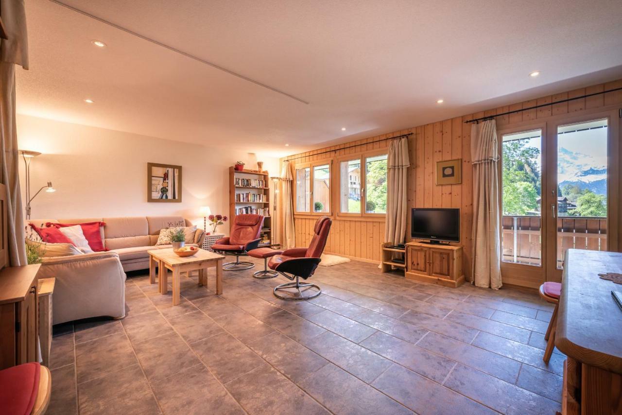 Ferienwohnung Roossi-Huus 3 Wengen Exterior foto