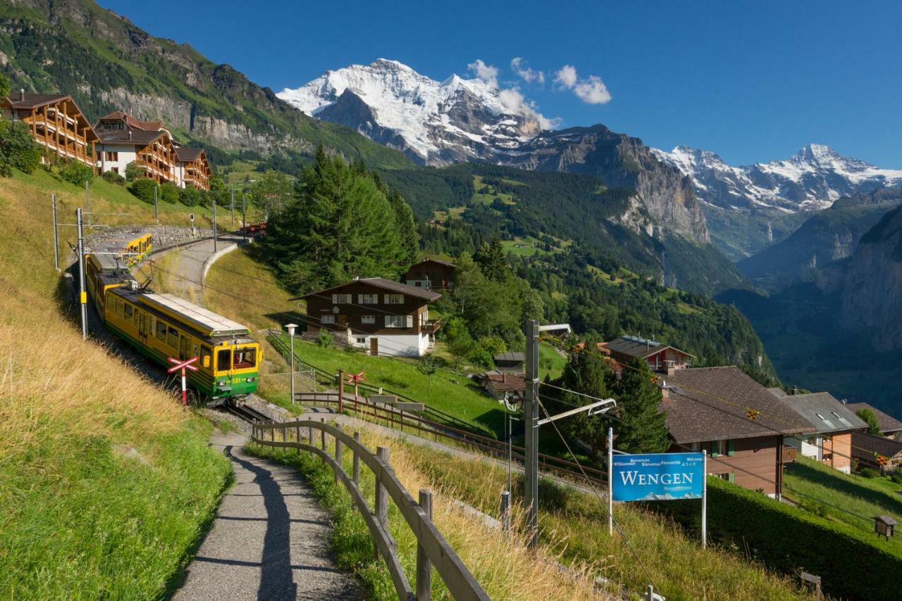 Ferienwohnung Roossi-Huus 3 Wengen Exterior foto